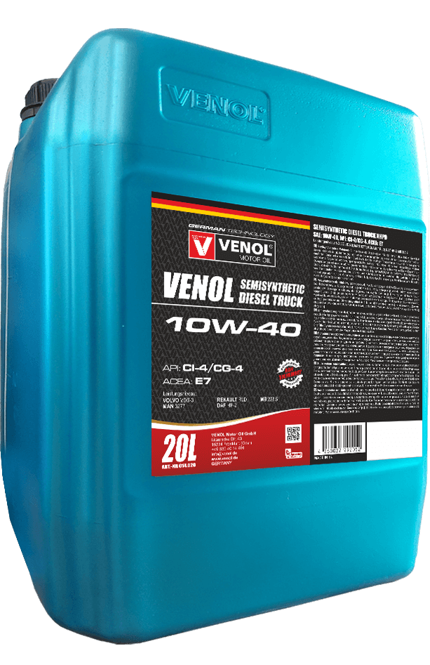 OLEJ_SILNIKWY_VENOL SEMISYNTHETIC DIESEL TRUCK XHPD CI 4 CG 4 10W40_20L